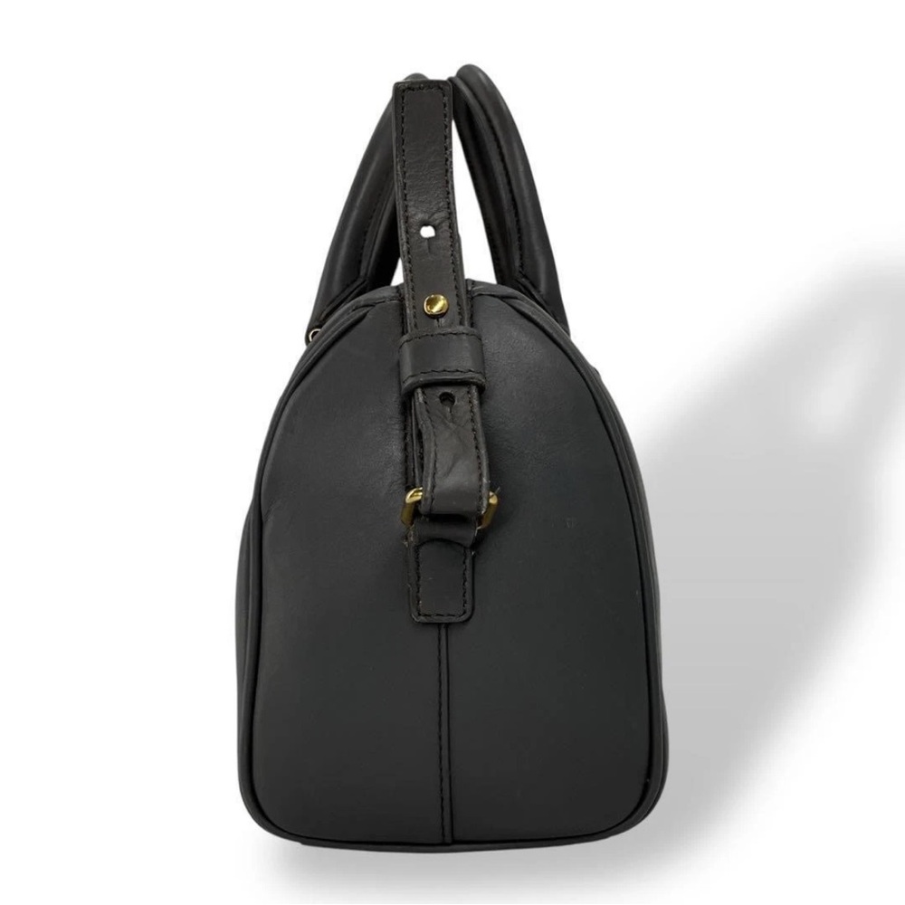 Saint Laurent Dark Gray Leather Satchel - Picture 5 of 10